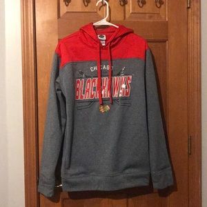 Blackhawks gray sweater hoodie.